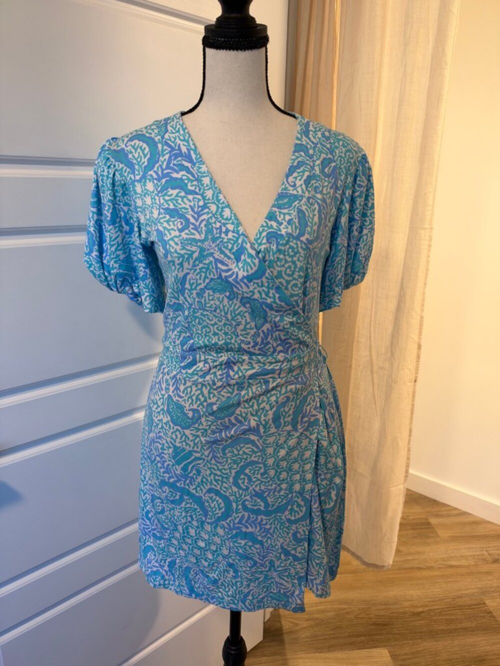Lilly Pulitzer Sailynn Romper Dress Resort White Goombay Grooves Size M Sea Life